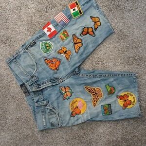 Monarch Butterfly Custom Made Shorts Size 32 Waist